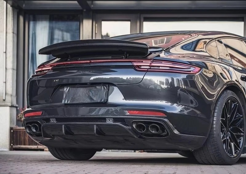Hot Sale Design for Panamera 971 With Carbon Fiber Front Spoiler Rear Wing Back Bumper Diffuser Side Skirts